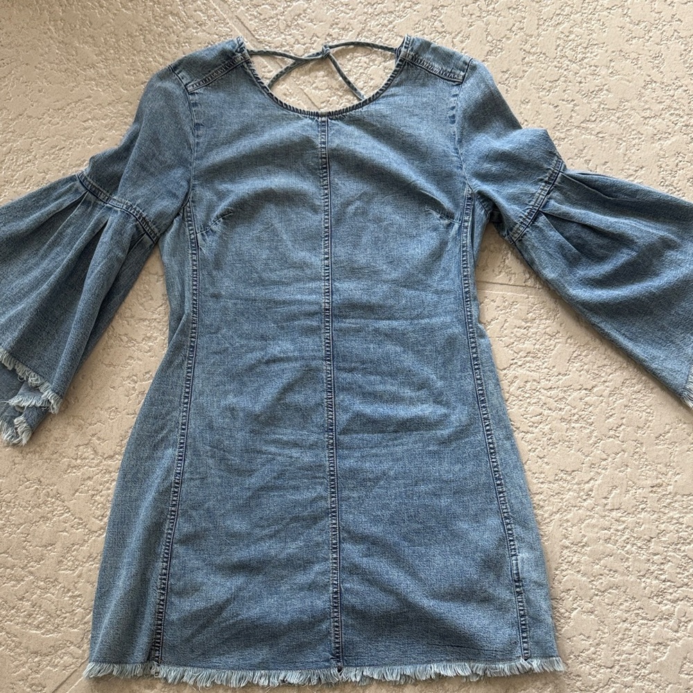 We The Free Denim Blue Dress size 6